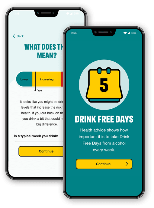 Better Health Drink Free Days app screenshots