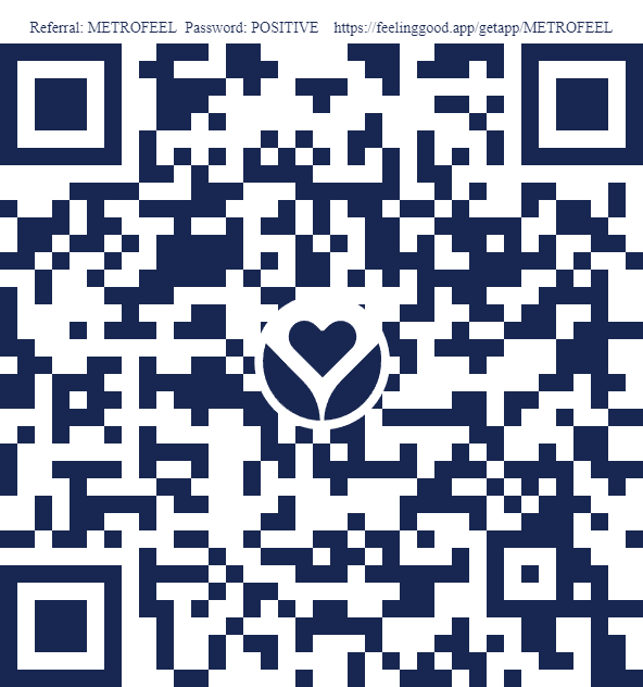 QR code to download Feeling Good app for free