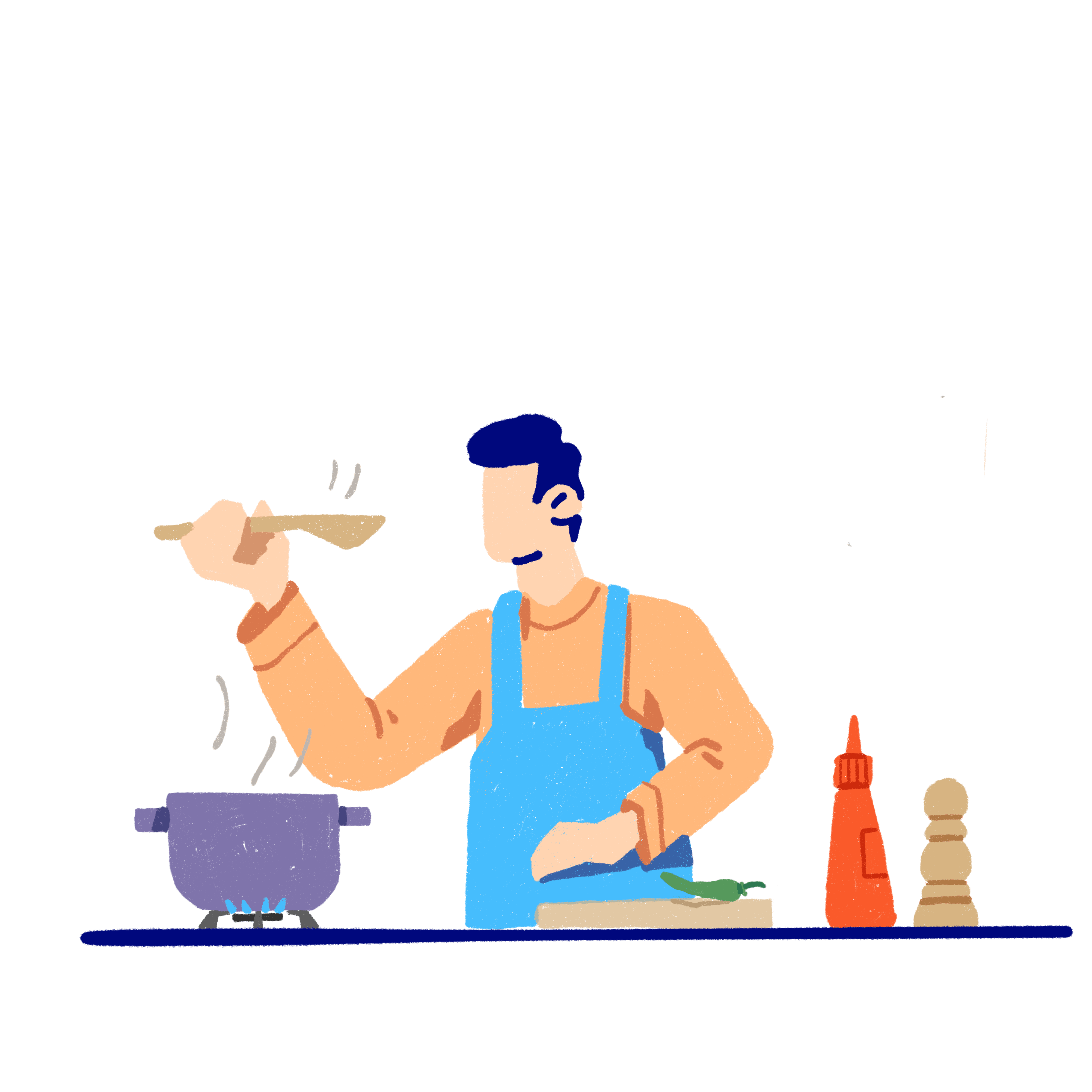 A person cooking