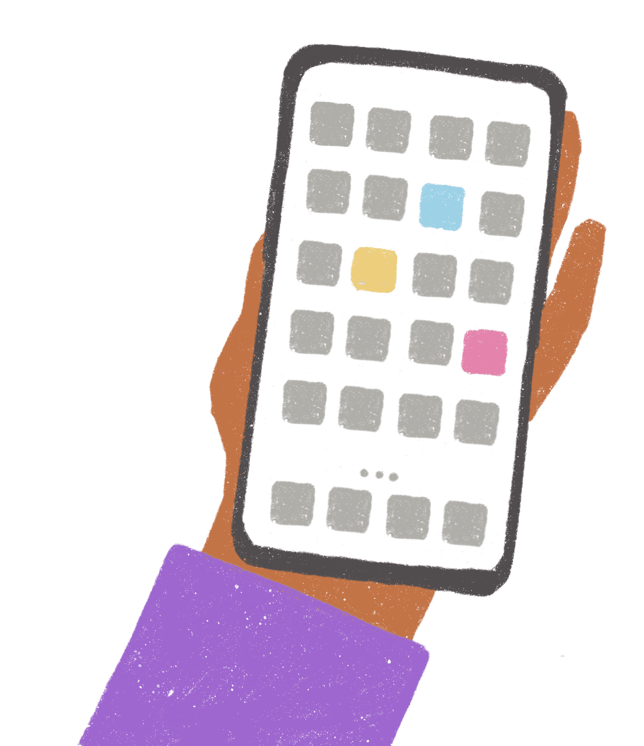 Person holding a smartphone 